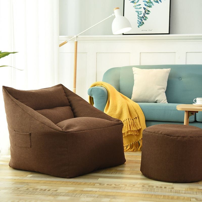 Navy Drop Bean Bag With Footcoffee detail 1