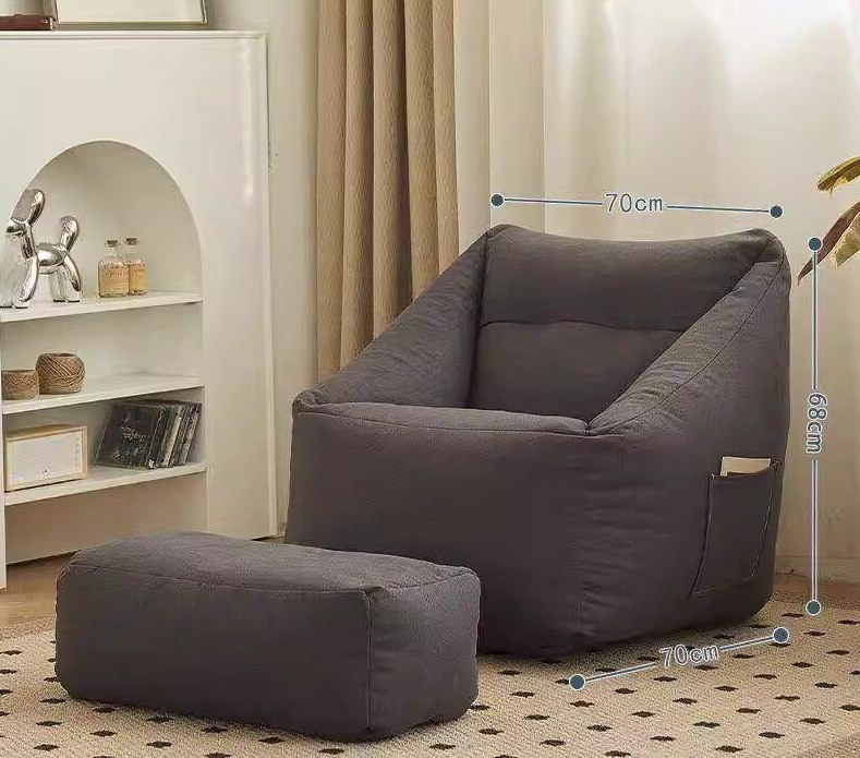 Teal Drop Pouf con dettaglio Footrose 1