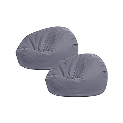 Light Grey Tear Drop Lazy Sofa Pouf - Bean Bag Chair Cover Manufacturer & China Factory